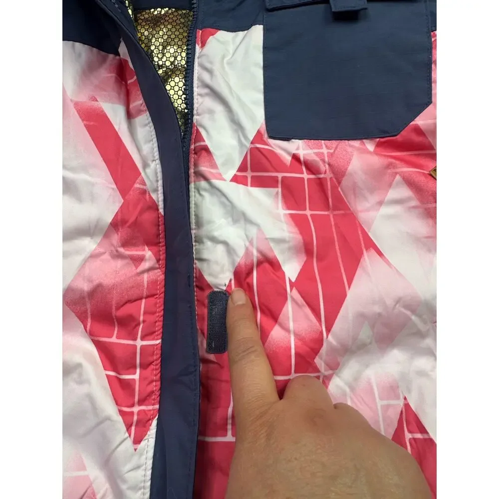 Columbia Girl's Pink Navy Mighty Mogul II Insulated‎ Winter Snow Jacket Size XL